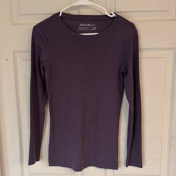 Eddie Bauer Purple Fitted Long Sleeve Tee womens small - Picture 1 of 8
